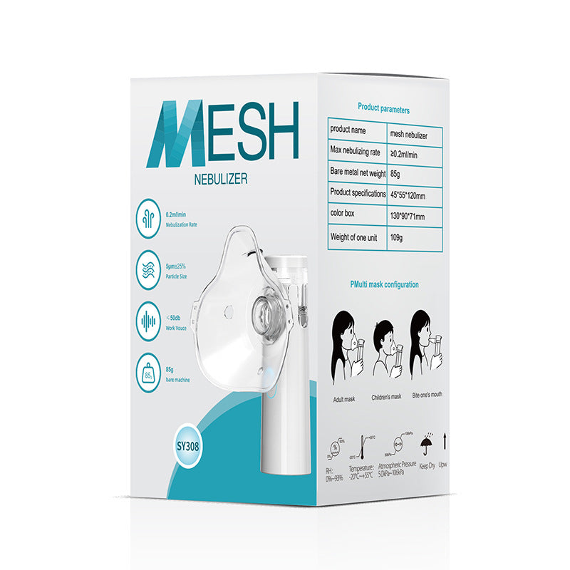 Portable Medical Grade Children's Adult Electronic Nebulizer Ultrasonic Microgrid Household Handheld Nebulizer